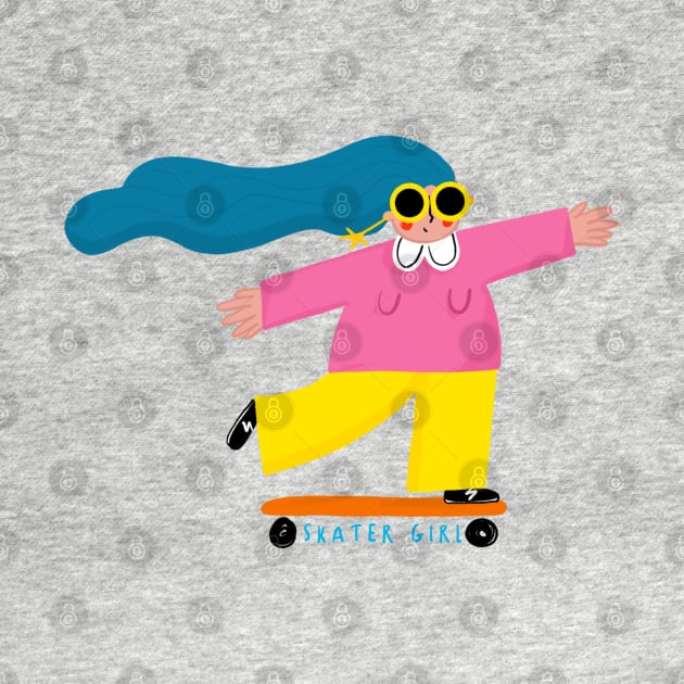 SKATER GIRL by NICHOLACOWDERYILLUSTRATIONS 